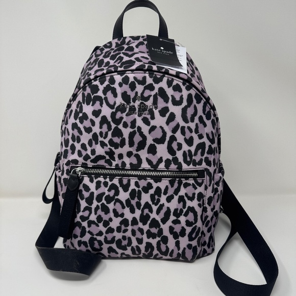 NWT Kate Spade Chelsea Spotted Leopard Medium Backpack - Picture 1 of 4